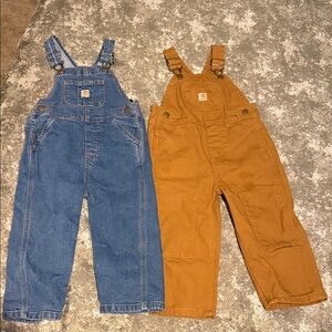 Kids Denim and Brown Overalls